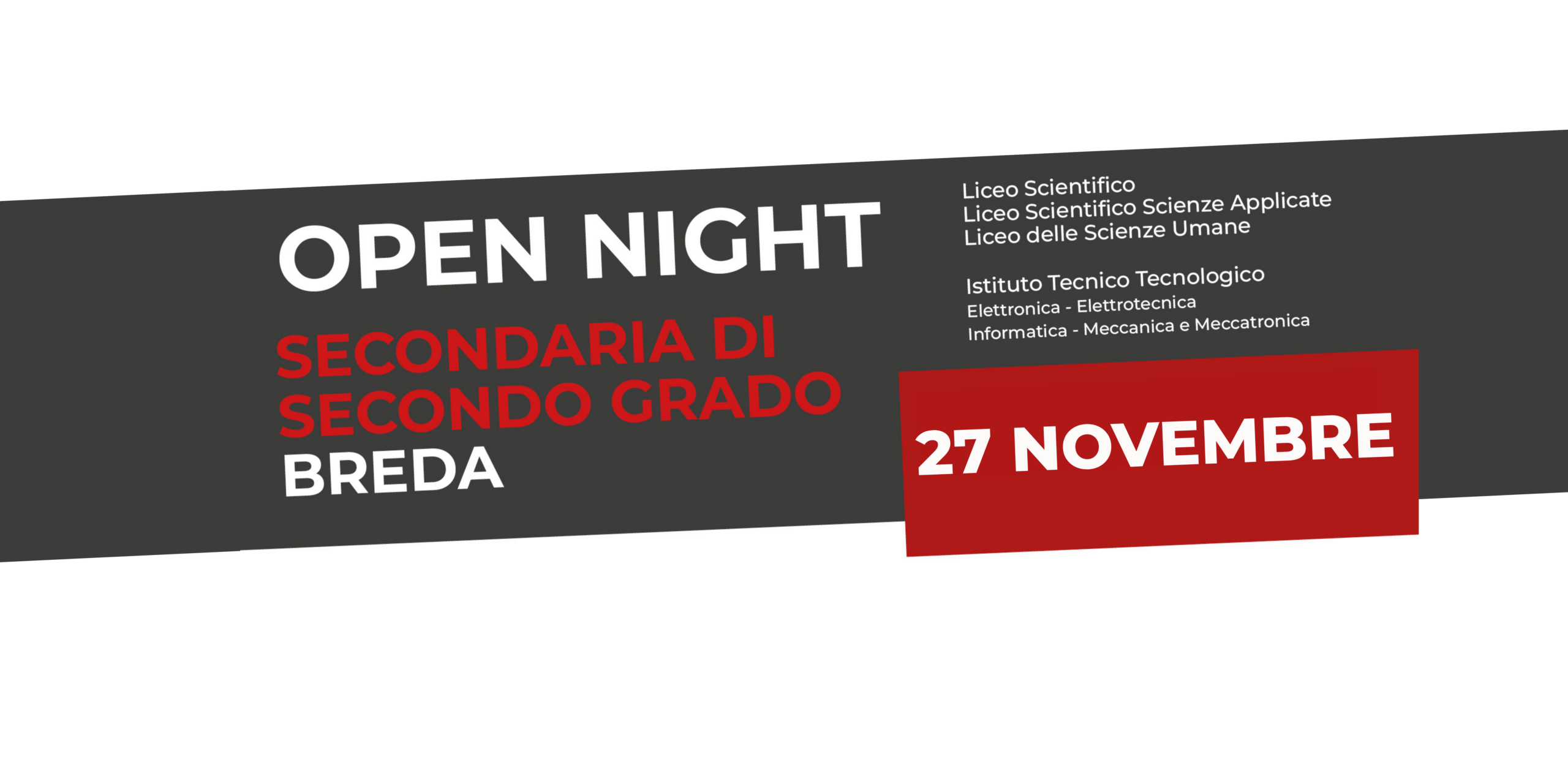 OPEN NIGHT Istituto BREDA: ti aspettiamo il 27 novembre!